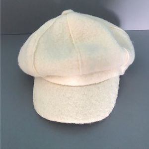 Broner Wool Newsboy Cap Ivory Old Money Classic 8 Panel Felt Button Top